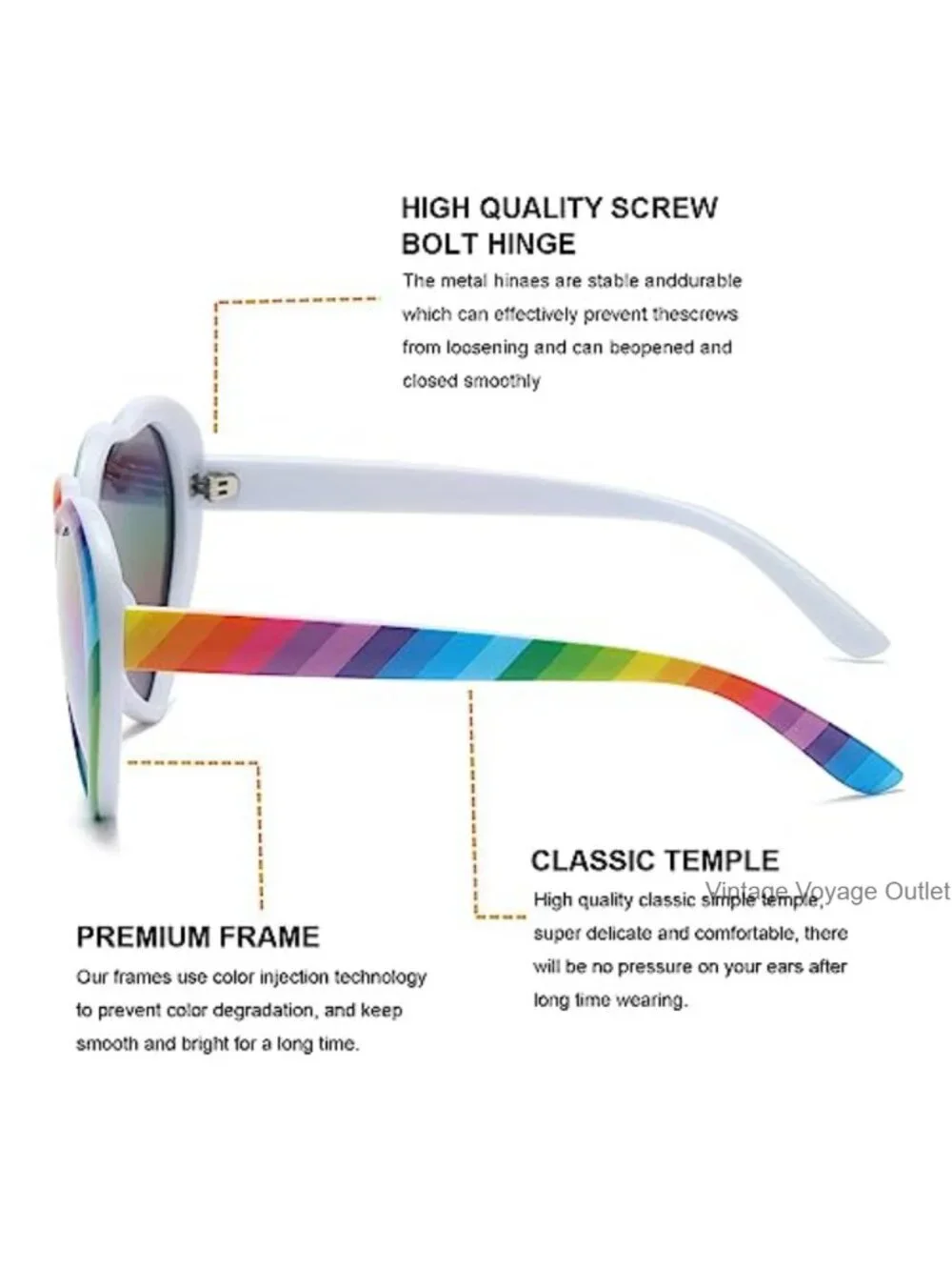 Polarized Heart Sunglasses for Women UV400 Protection Glasses